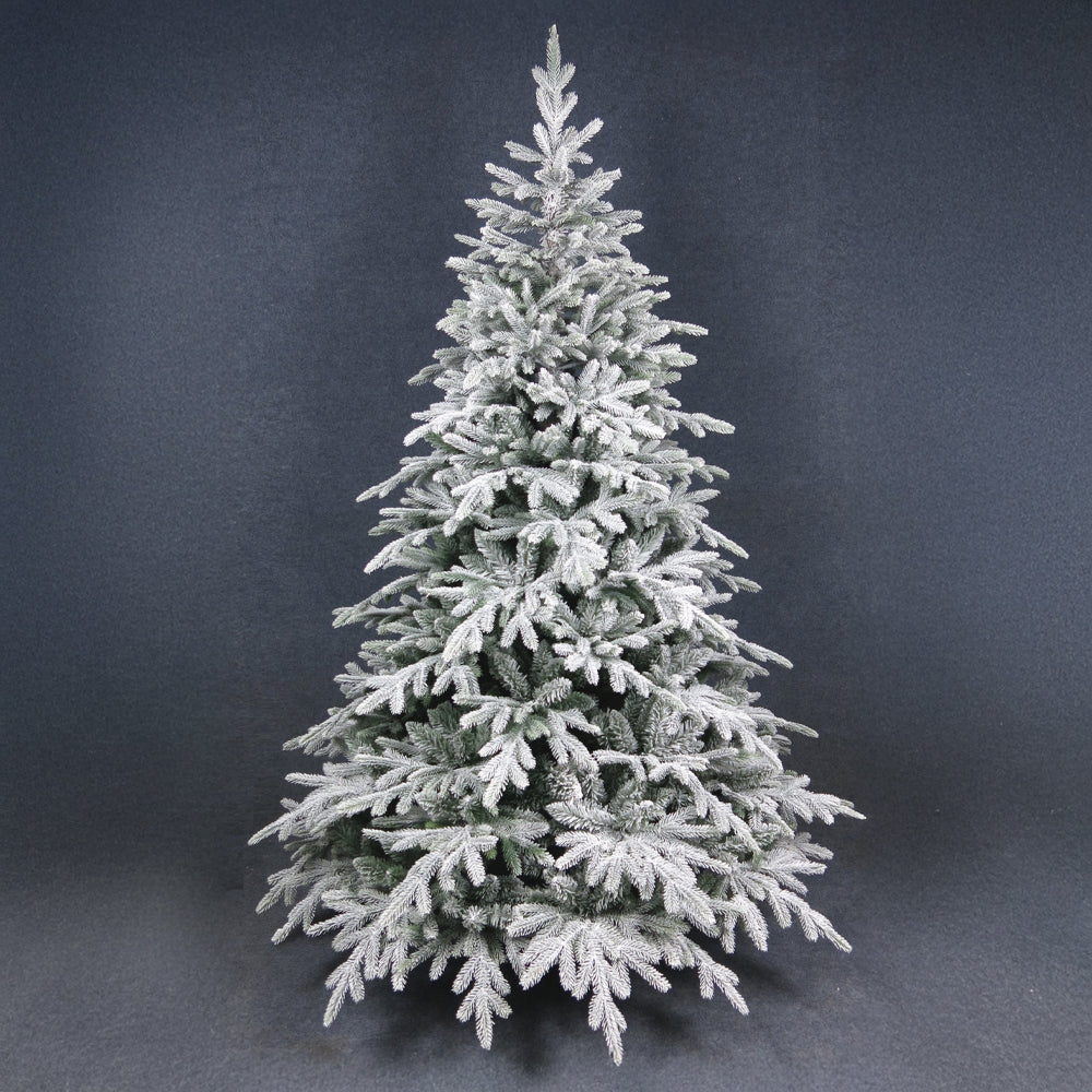 CHRISTMAS DREAMS ΧΡΙΣΤΟΥΓΕΝΝΙΑΤΙΚΟ ΔΕΝΤΡΟ ΧΙΟΝΙΣΜΕΝΟ 130x130x180cm PE/PVC ΠΡΑΣΙΝΟ ΛΕΥΚΟ