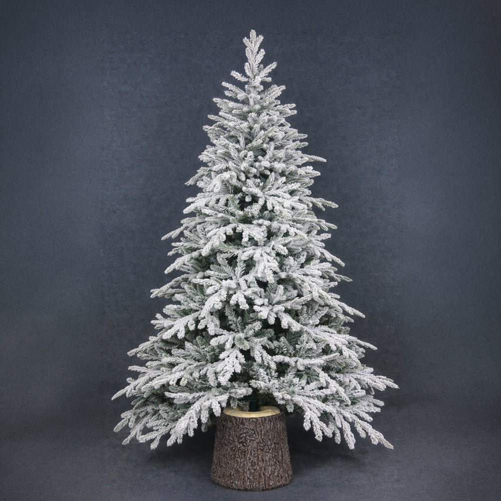 CHRISTMAS DREAMS ΧΡΙΣΤΟΥΓΕΝΝΙΑΤΙΚΟ ΔΕΝΤΡΟ ΧΙΟΝΙΣΜΕΝΟ 130x130x180cm PE/PVC ΠΡΑΣΙΝΟ ΛΕΥΚΟ