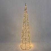 LUMINIS XMAS LED ΔΕΝΤΡΟ ΘΕΡΜΟ ΦΩΣ 25x25x100cm ΣΙΔΕΡΟ ΧΡΥΣΟ PET