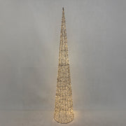 LUMINIS XMAS LED ΔΕΝΤΡΟ ΘΕΡΜΟ ΦΩΣ 35x35x180cm ΣΙΔΕΡΟ ΧΡΥΣΟ PET