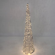 SILVEN XMAS LED ΔΕΝΤΡΟ ΘΕΡΜΟ ΦΩΣ 16x16x60cm ΣΙΔΕΡΟ ΑΣΗΜΙ PET