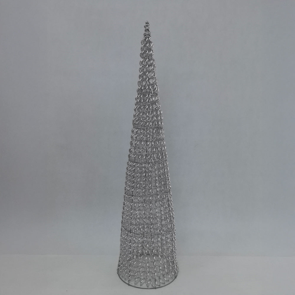 SILVEN XMAS LED ΔΕΝΤΡΟ ΘΕΡΜΟ ΦΩΣ 25x25x100cm ΣΙΔΕΡΟ ΑΣΗΜΙ PET