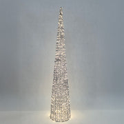 SILVEN XMAS LED ΔΕΝΤΡΟ ΘΕΡΜΟ ΦΩΣ 28x28x150cm ΣΙΔΕΡΟ ΑΣΗΜΙ PET