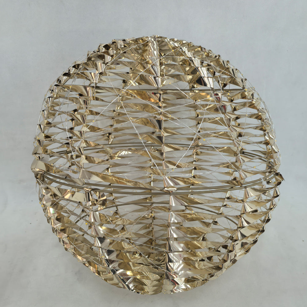 LINI XMAS LED ΜΠΑΛΑ ΘΕΡΜΟ ΦΩΣ 50x50x50cm ΣΙΔΕΡΟ ΧΡΥΣΟ PET