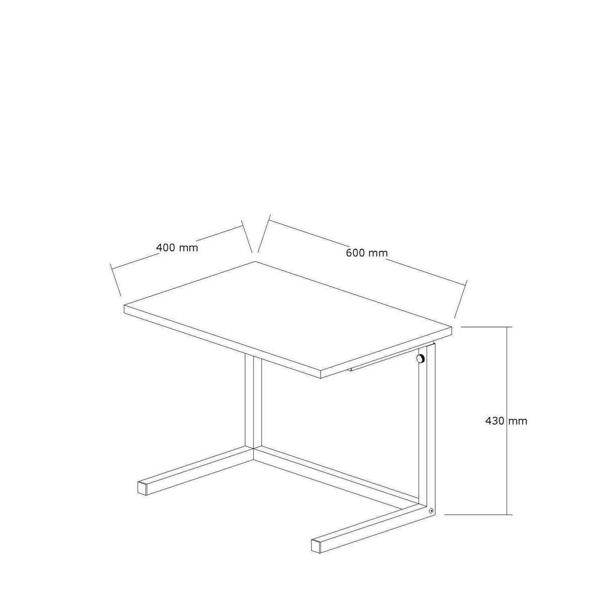 Όρθιο γραφείο laptop Polyrinia με μεταλλικά πόδια