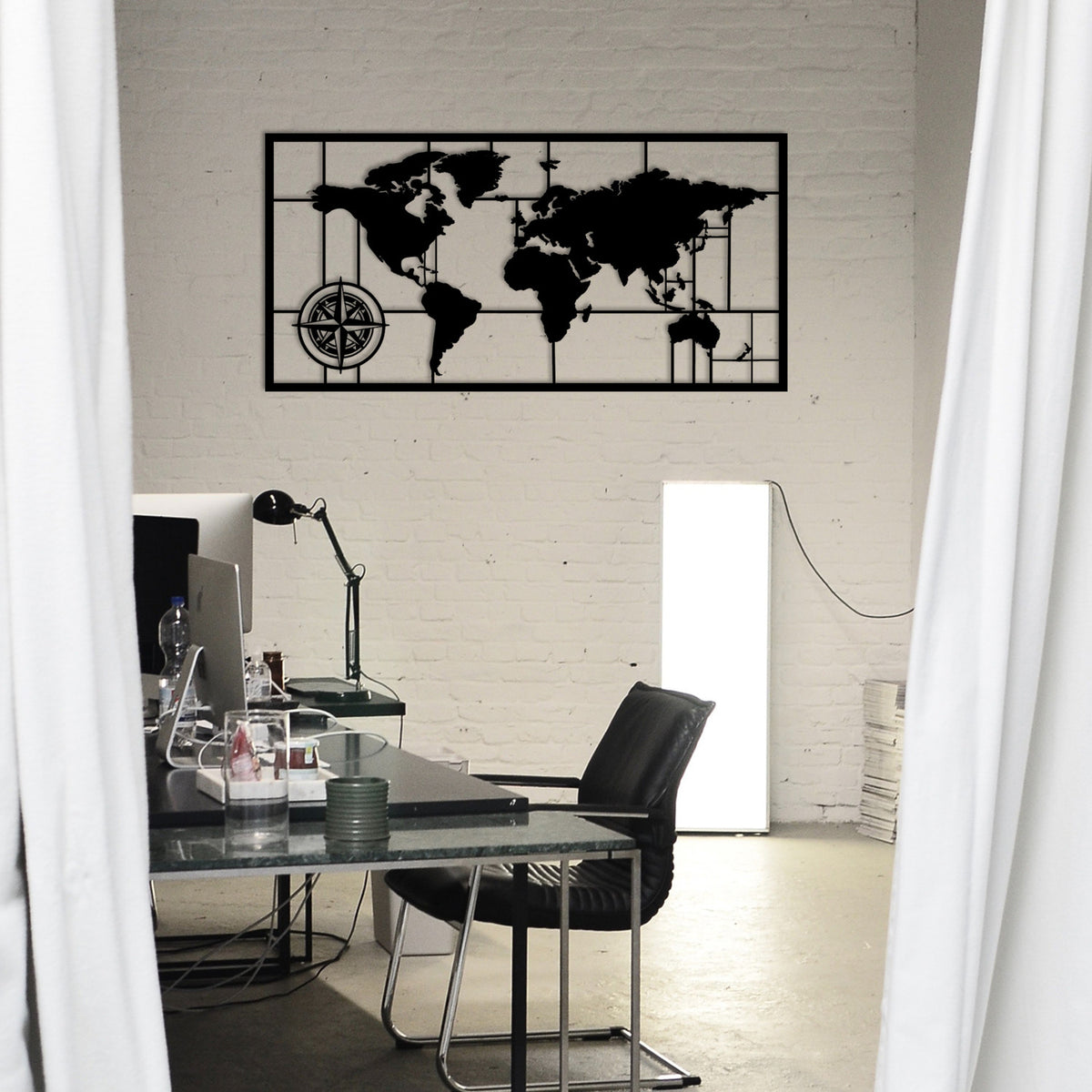 World Map Metal Decor 7