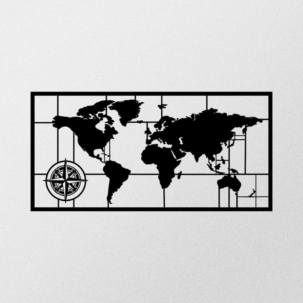 World Map Metal Decor 7