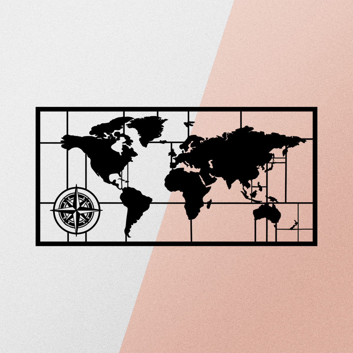 World Map Metal Decor 7