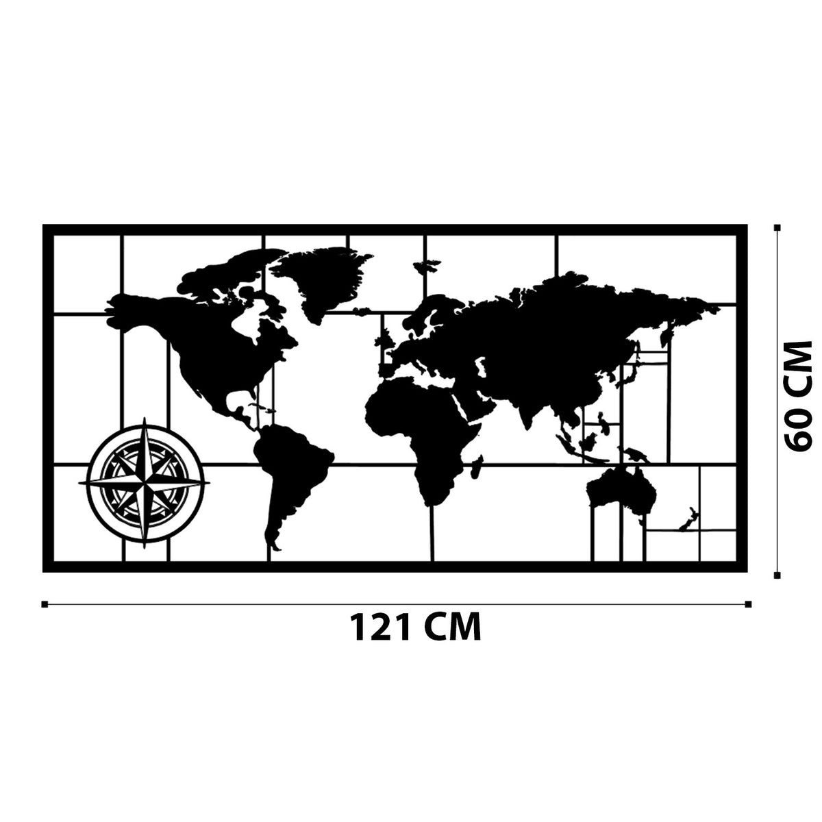 World Map Metal Decor 7