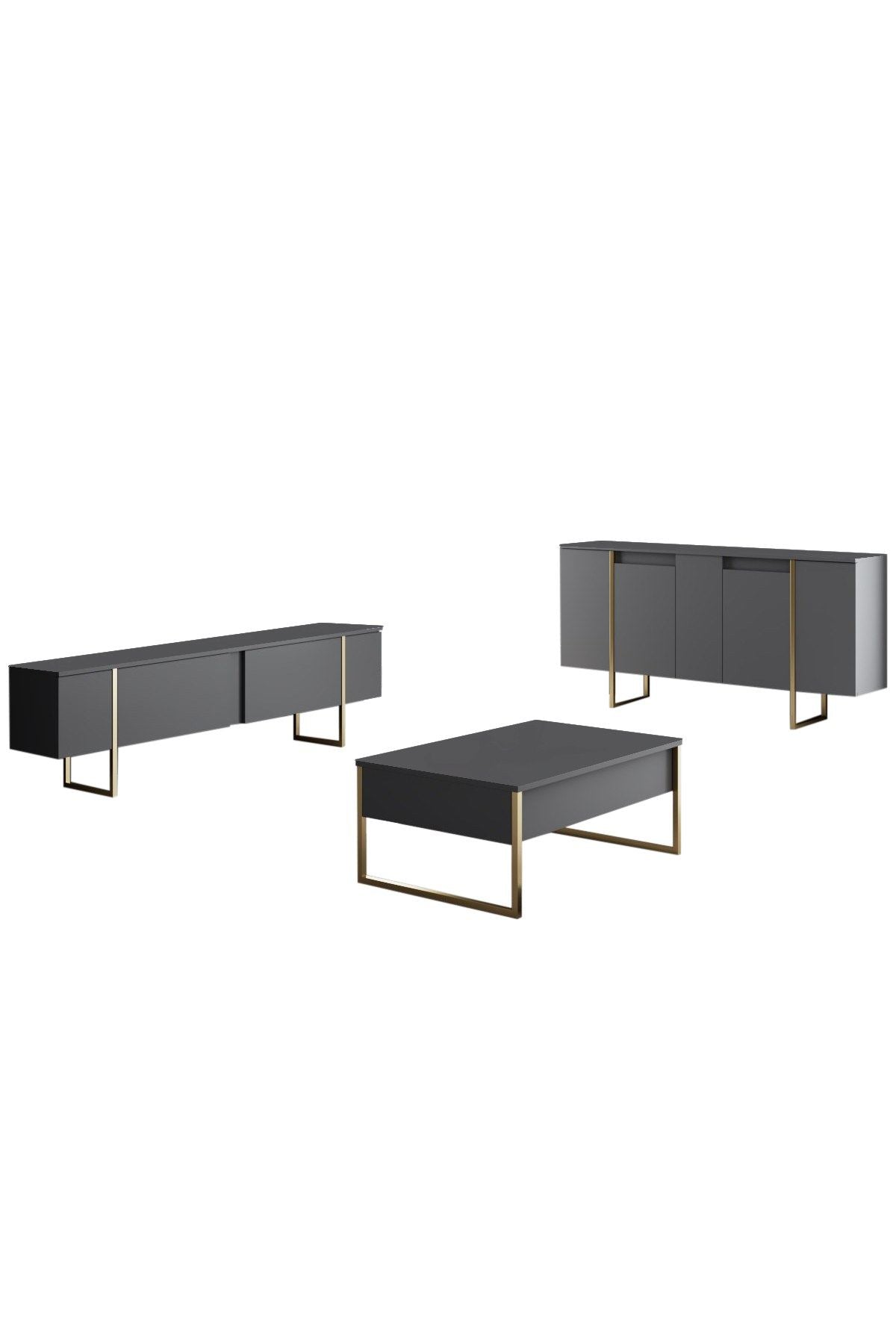 Κονσόλα Aoos 160 εκ. με μεταλλικά πόδια