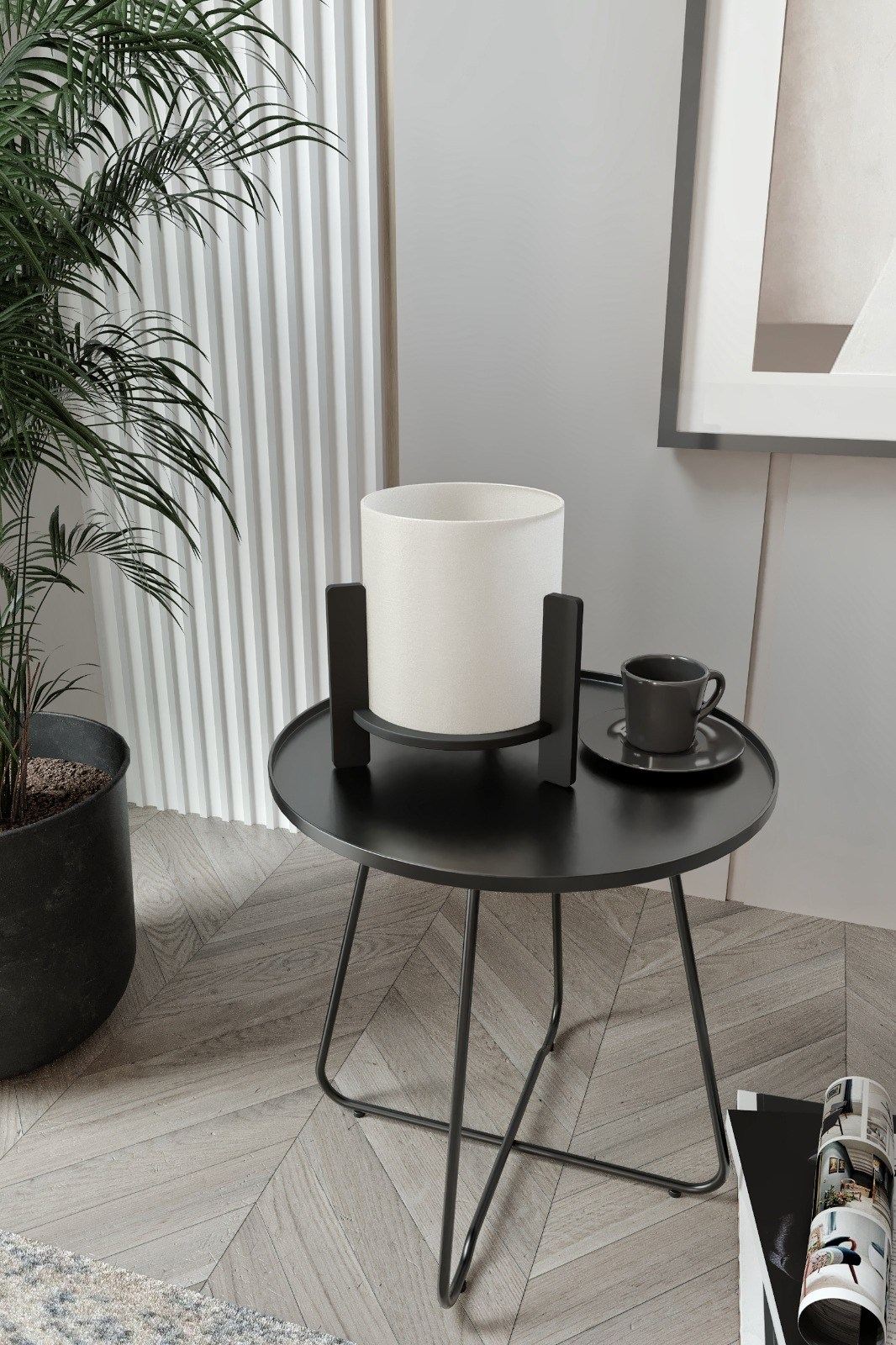 Pine Table Lamp - Black