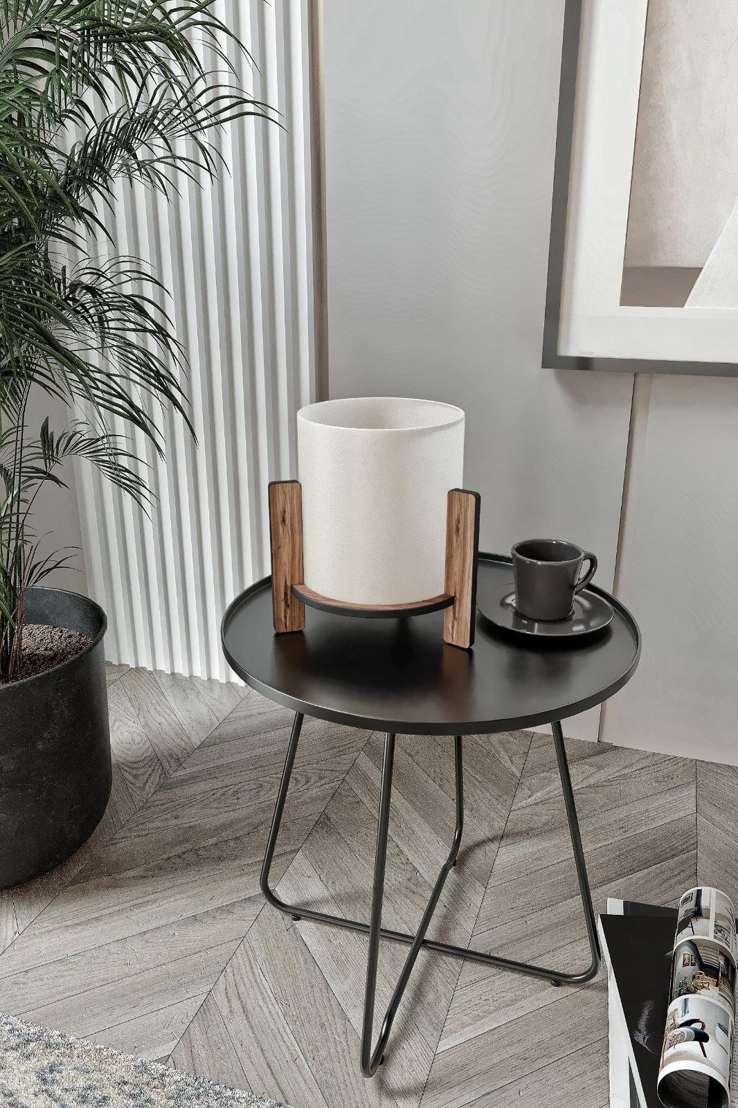 Pine Table Lamp - Walnut